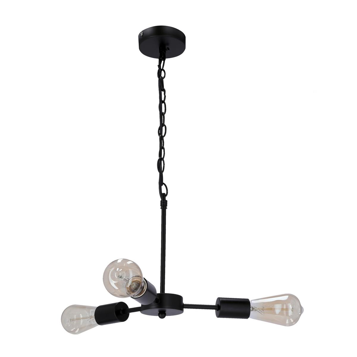 Pendelleuchte 33-09371 Sparta - Schwarz, Design, Metall (36/36/105cm)