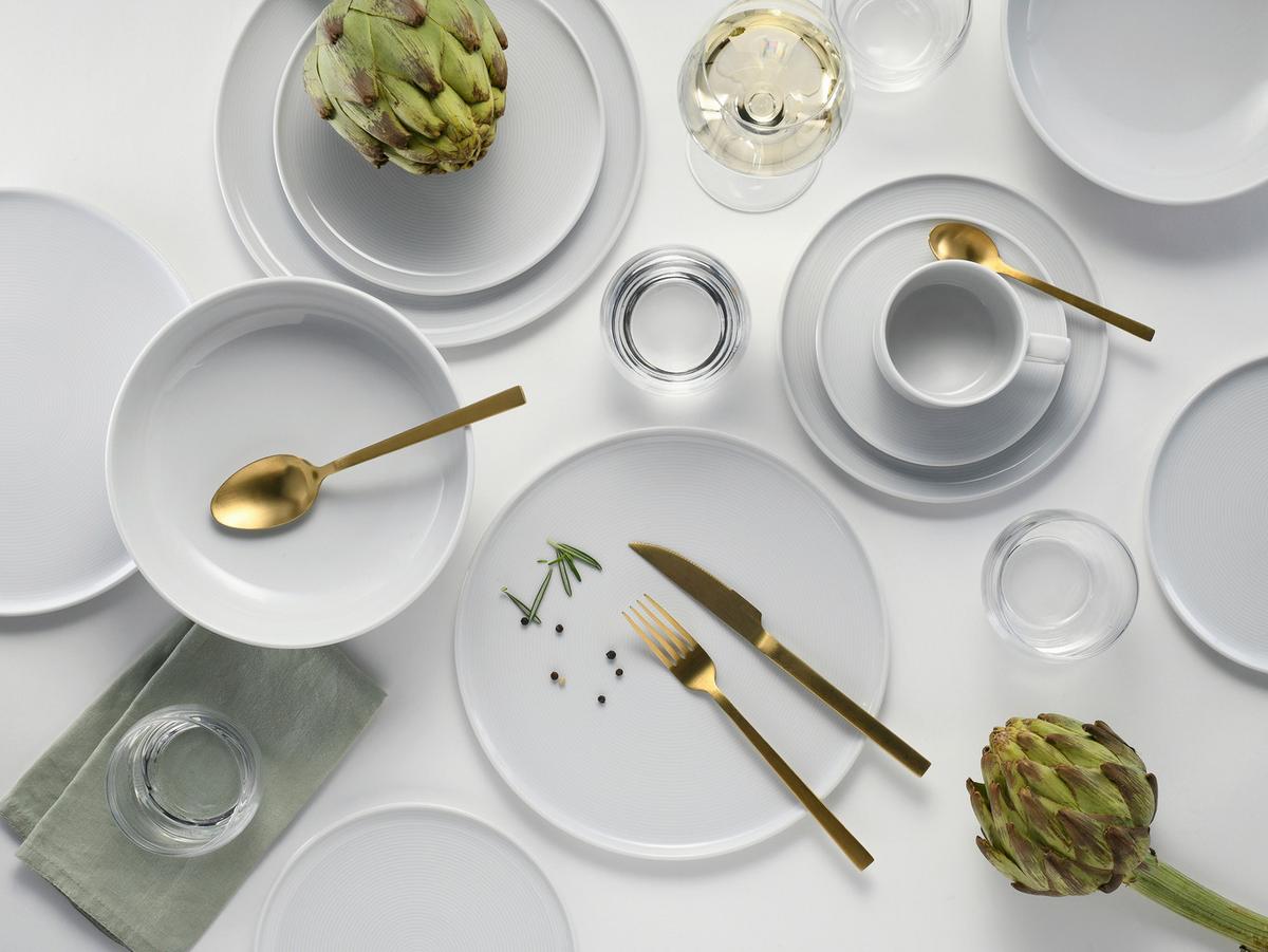 Kombiservice 30-Teilig. Porzellan, weiß - Weiß, Basics, Keramik - Creatable