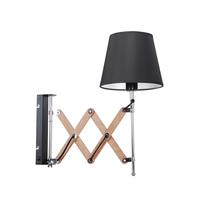 Wandleuchte 21-75420 - Schwarz, KONVENTIONELL, Metall (22.5/52/50cm)