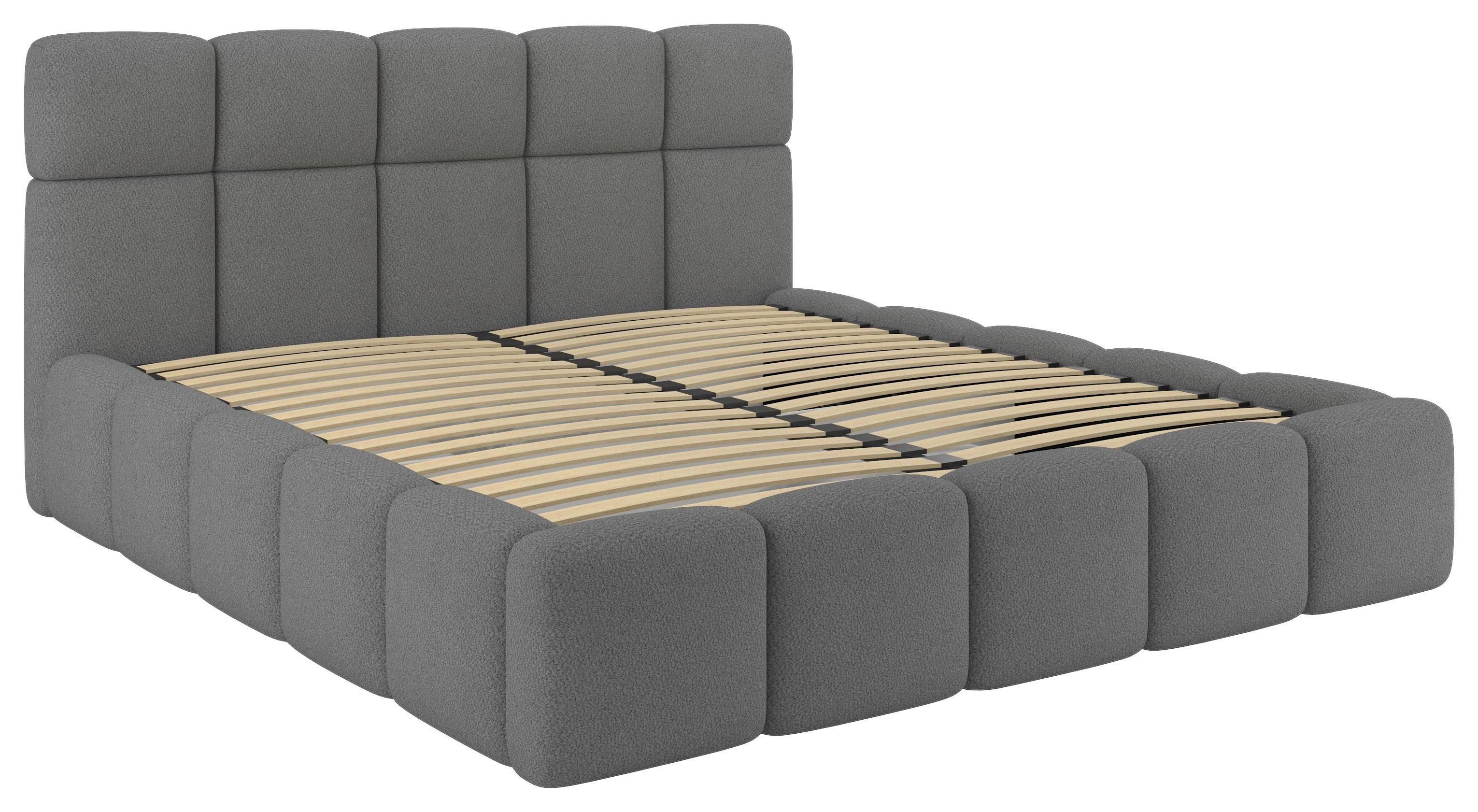 Polsterbett Cloudy Grau, Lf: 180x200 Cm - Grau, Trend, Holz/Holzwerkstoff (180/200cm) - Luca Bessoni