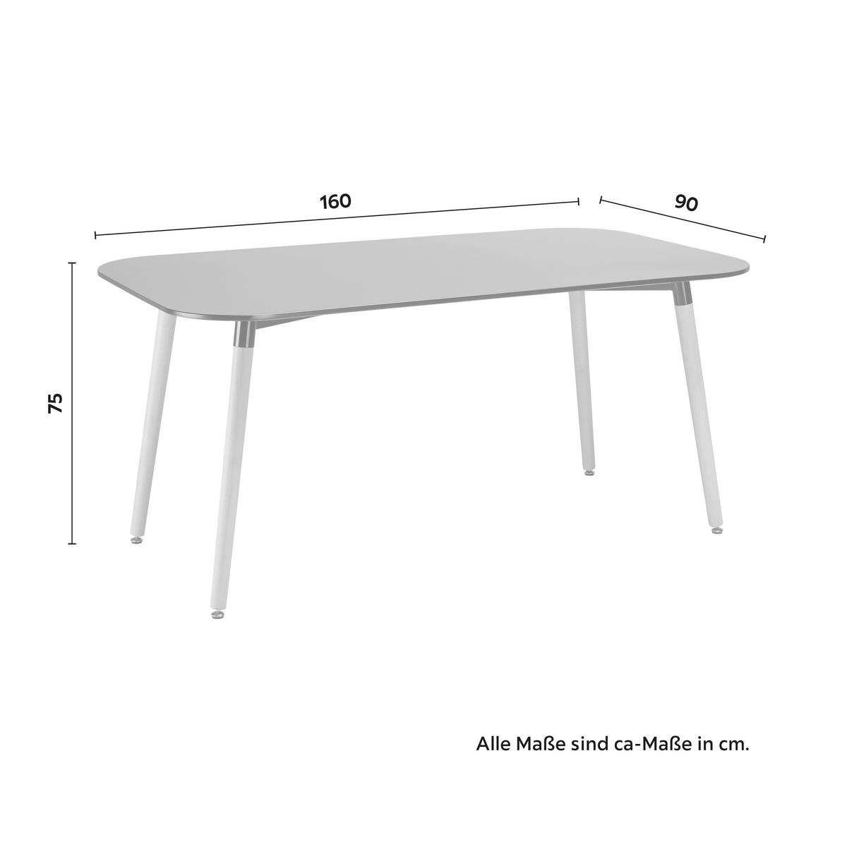 Jídelní stůl Anuk 160x90 - černá/barvy buku, Moderní, dřevo/kompozitní dřevo (160/90/75cm) - Modern Living