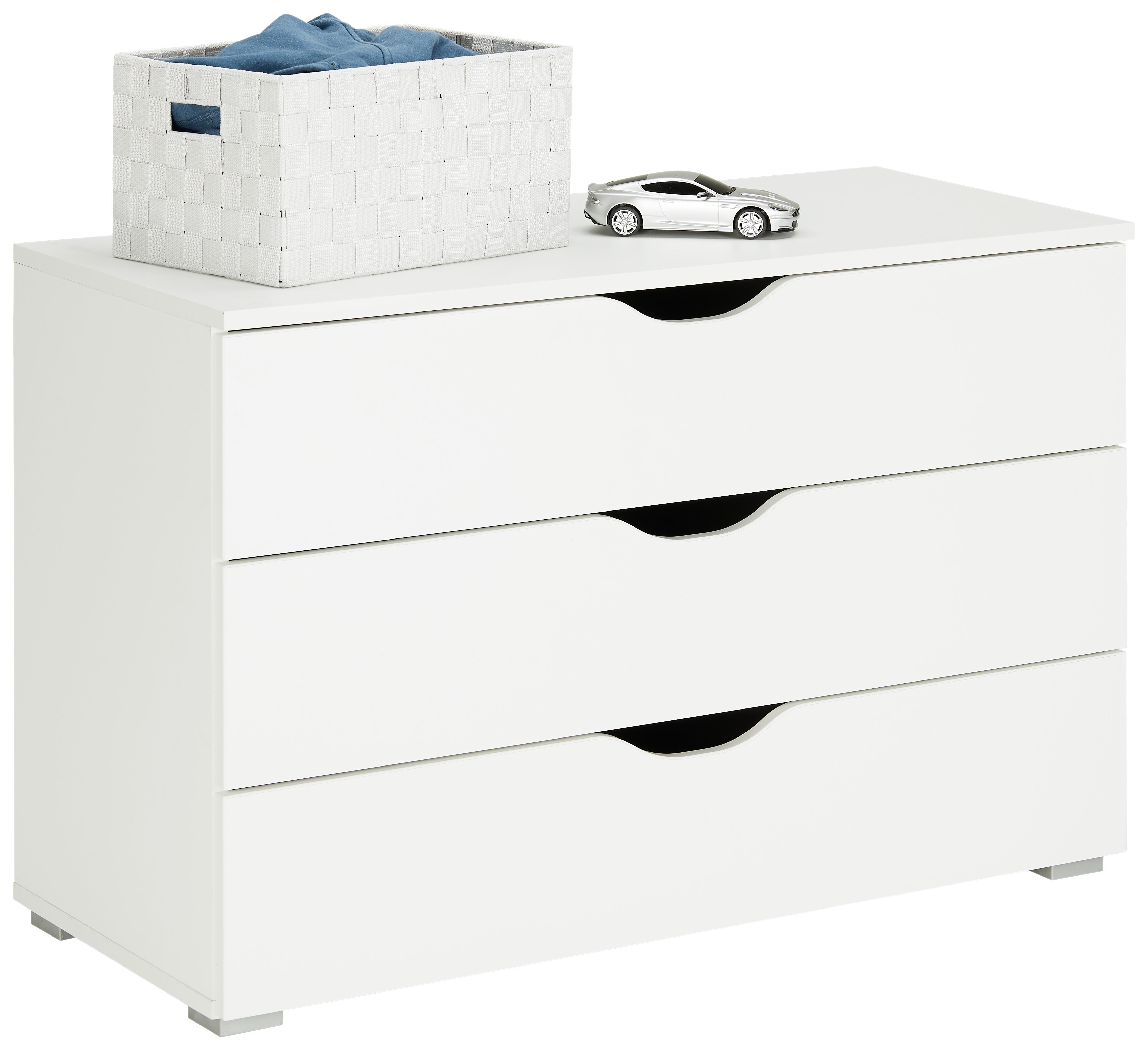 Komoda White - biela, kompozitné drevo (93/62/42cm)