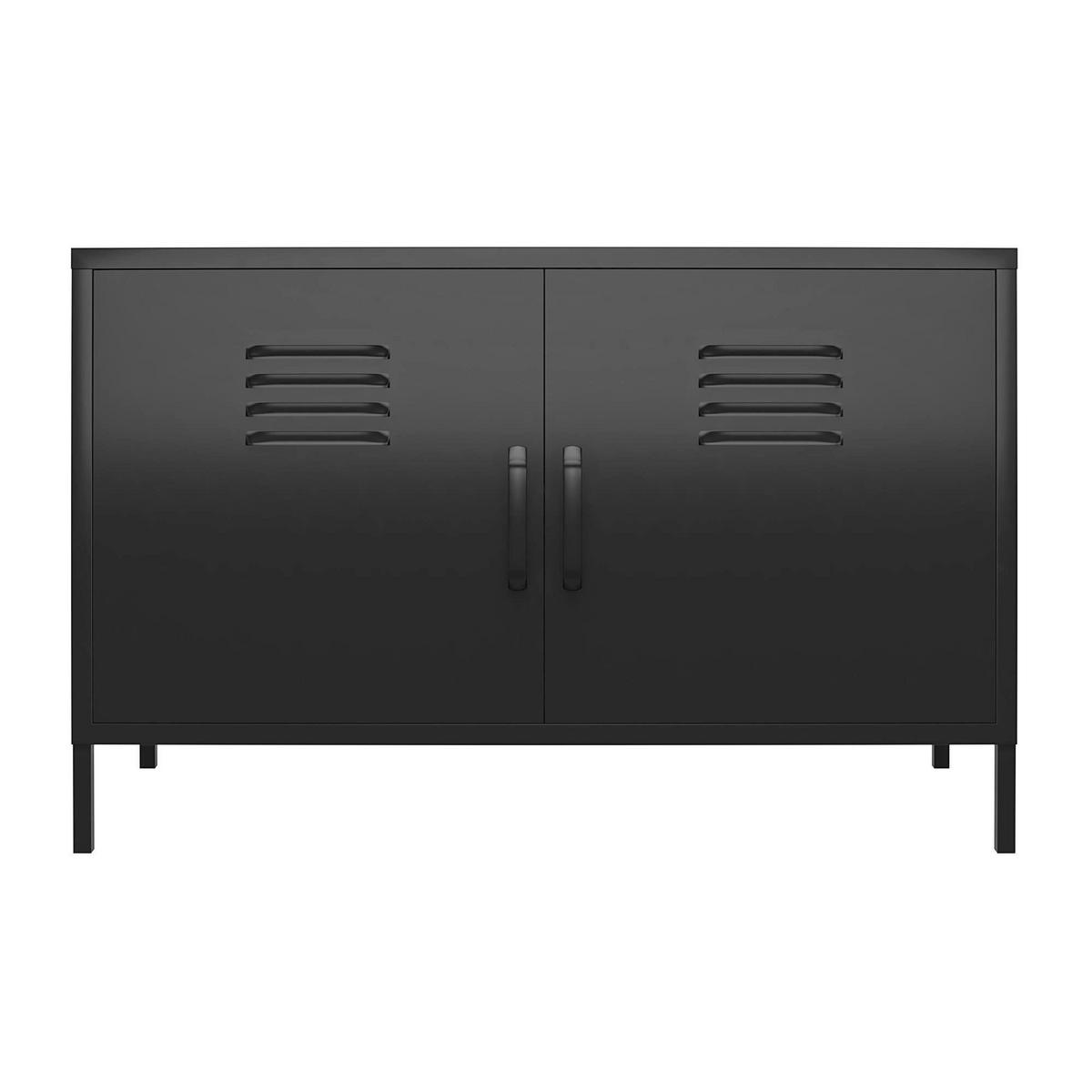 Highboard Mission District Schwarz B: 100cm - Schwarz, Design, Metall (100/64/46cm) - MID.YOU