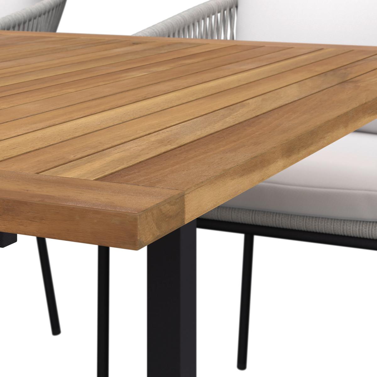 ZÁHRADNÁ SÚPRAVA GIOVANNA - farba akácie/sivá, Modern, kov/drevo - Bessagi Garden