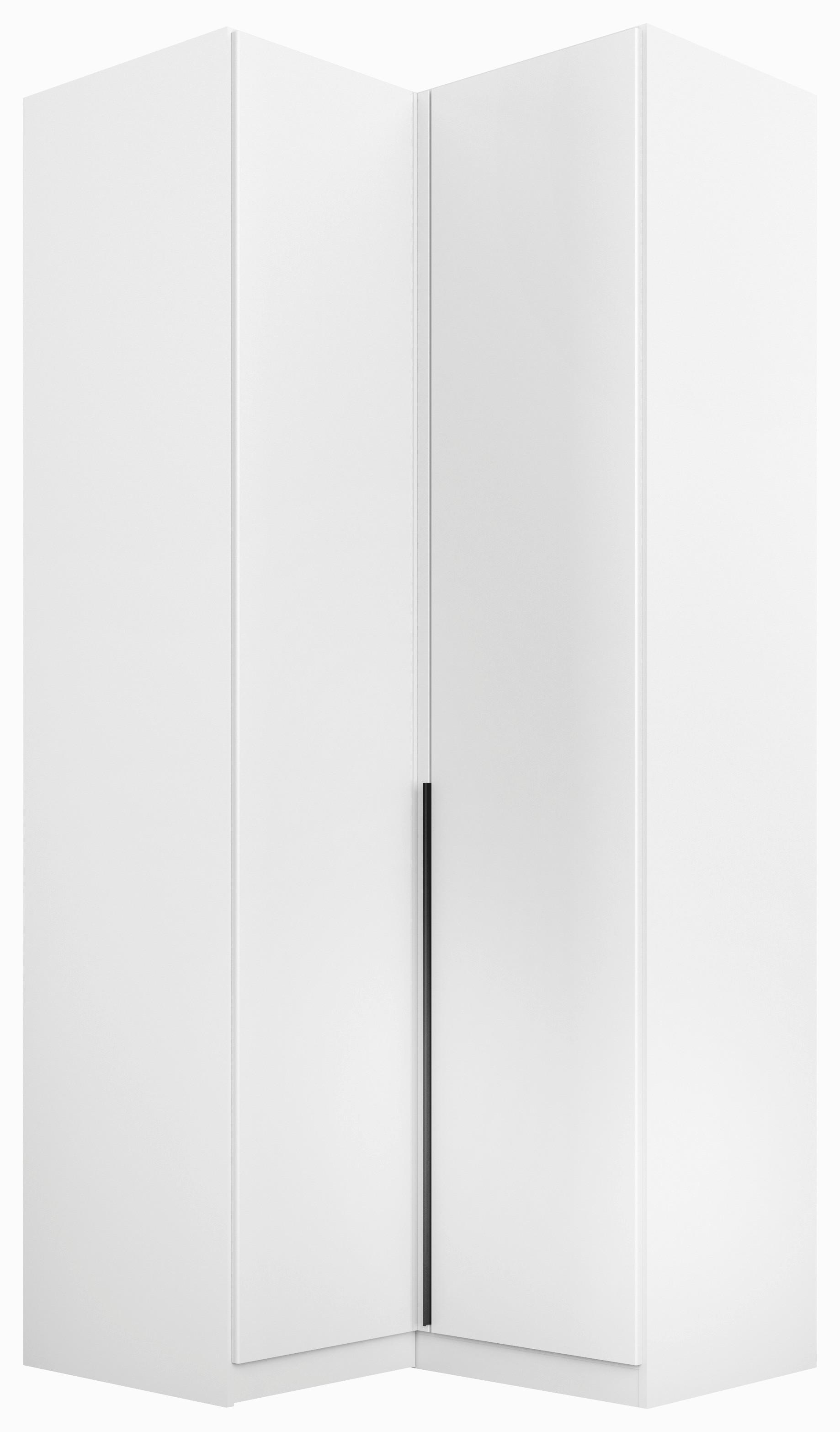 Eckkleiderschrank Alabama Weiß B: 100 Cm - Weiß, MODERN, Holzwerkstoff (100/229/102cm) - Rauch Möbel