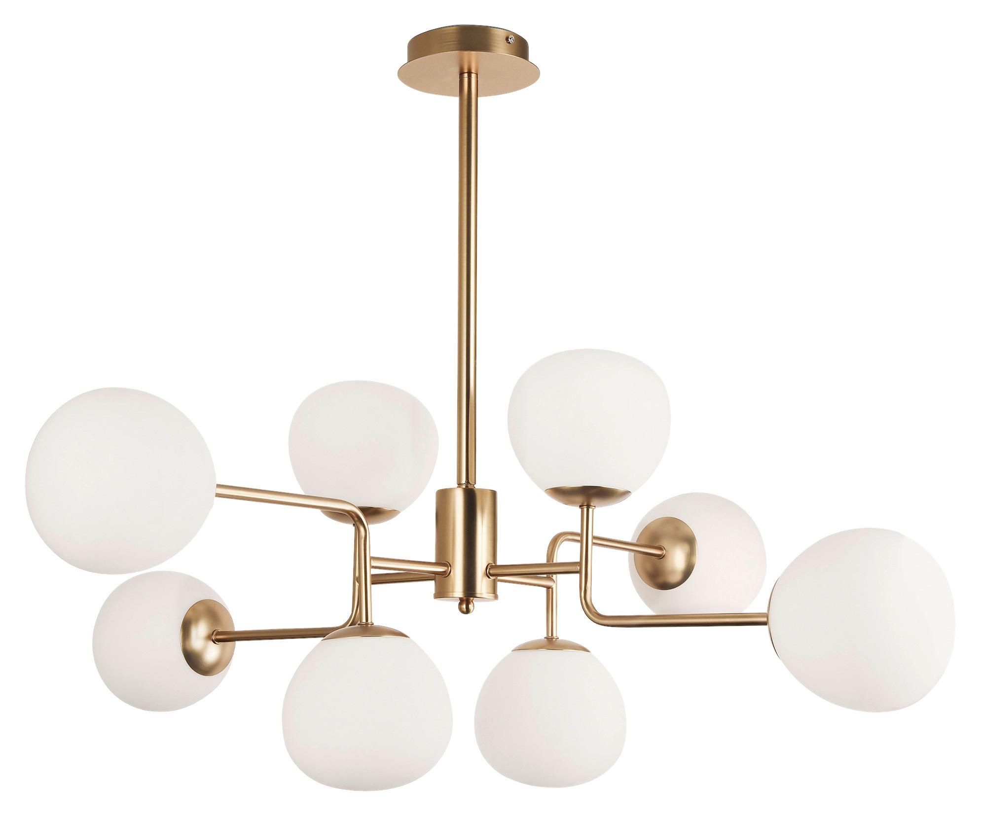 Kronleuchter Erich - Messingfarben, Trend, Glas/Metall (96/26,5/57cm) - MAYTONI