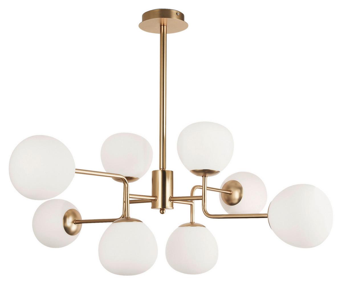 Kronleuchter Erich - Messingfarben, Trend, Glas/Metall (96/26,5/57cm) - MAYTONI