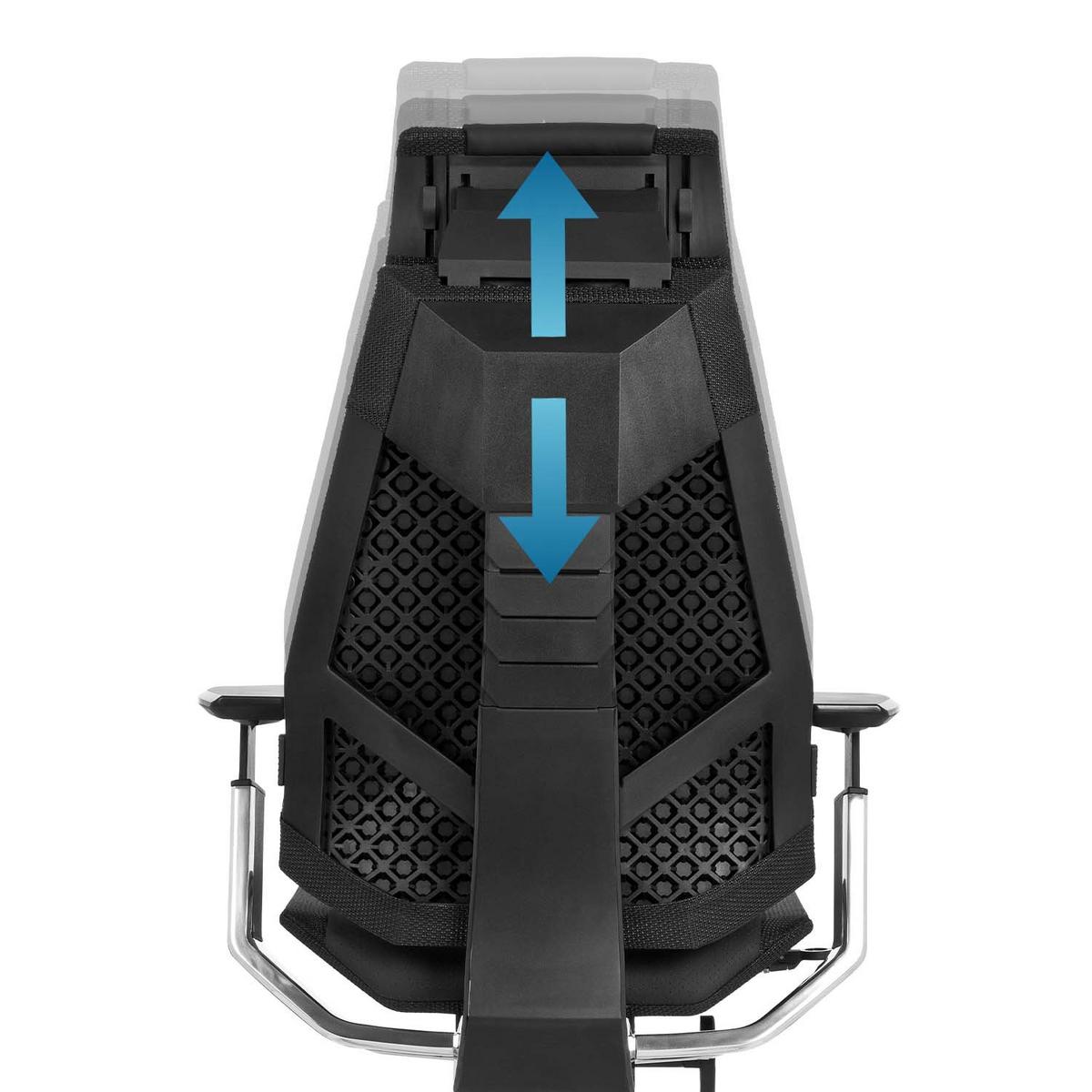 Drehstuhl Genidia Pro Schwarz - Alufarben/Schwarz, MODERN, Leder/Kunststoff (57/119/46cm) - MID.YOU