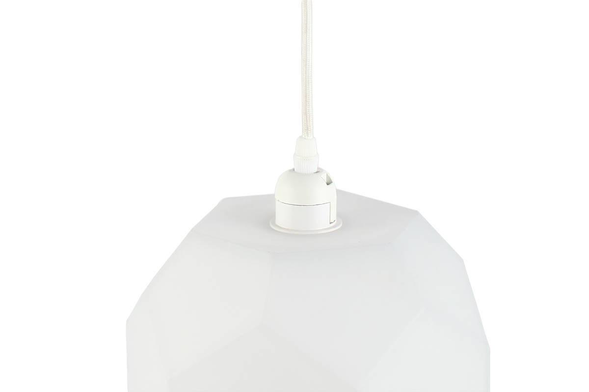 Hängeleuchte Meda H: 30 cm 1-Flammig - Weiß, Trend, Glas (22/30/22cm) - Kayoom