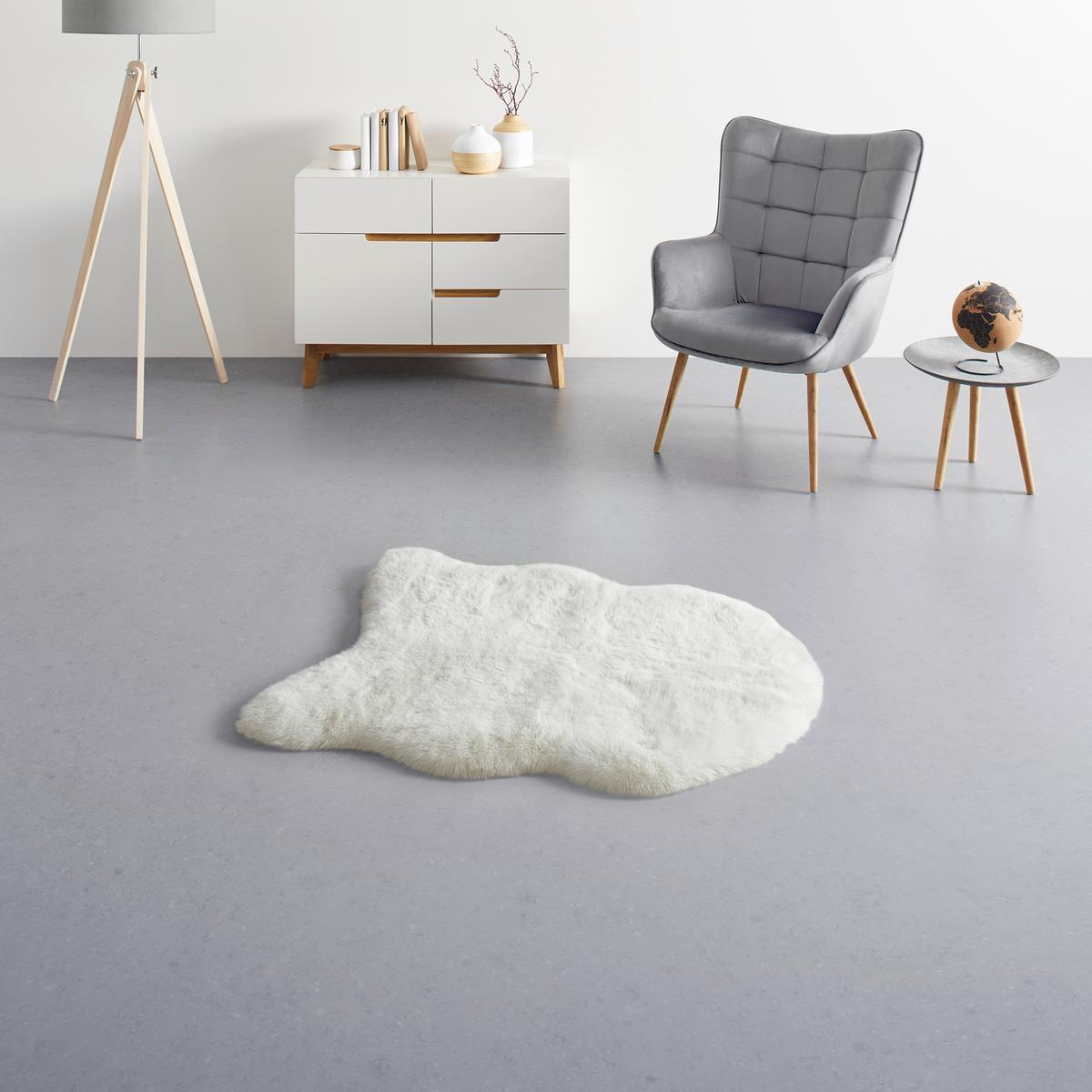 UMĚLÁ KOŽEŠINA BOB - bílá/hnědá, Lifestyle, textil (60/90cm) - Mömax
