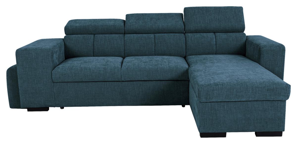 Ecksofa Sirius M blau, 251x165cm - Blau, KONVENTIONELL, Holz/Holzwerkstoff (251/165cm)