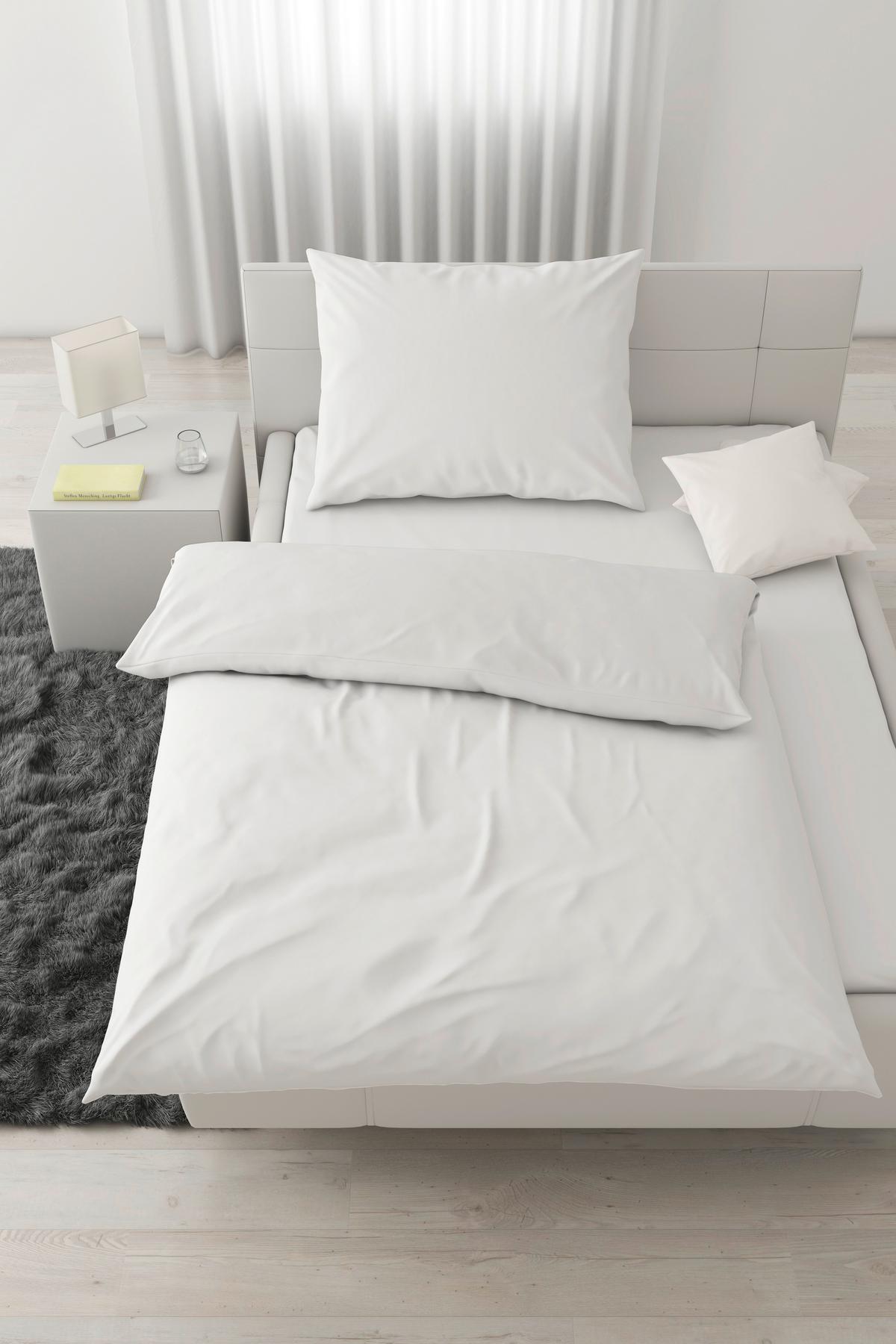 POVLEČENÍ Iris, 140/200cm, bílá - bílá, Moderní, textil (140/200cm) - Modern Living