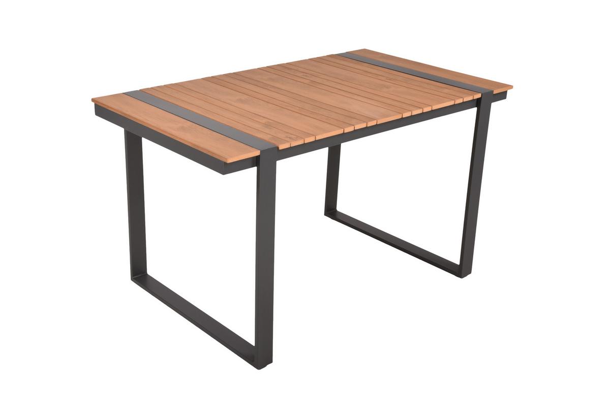 Loungegarnitur Belmira - Hellbraun/Dunkelgrau, Basics, Kunststoff/Textil - Gardenson
