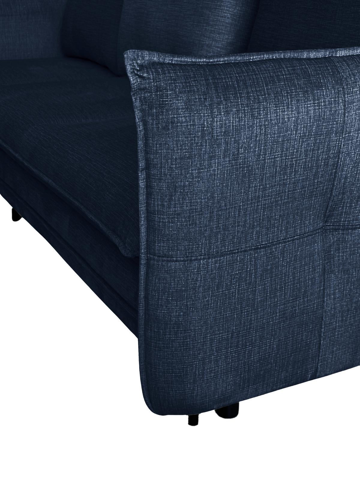 Ecksofa Melody - Blau/Schwarz, Design, Textil (170/235cm) - MID.YOU