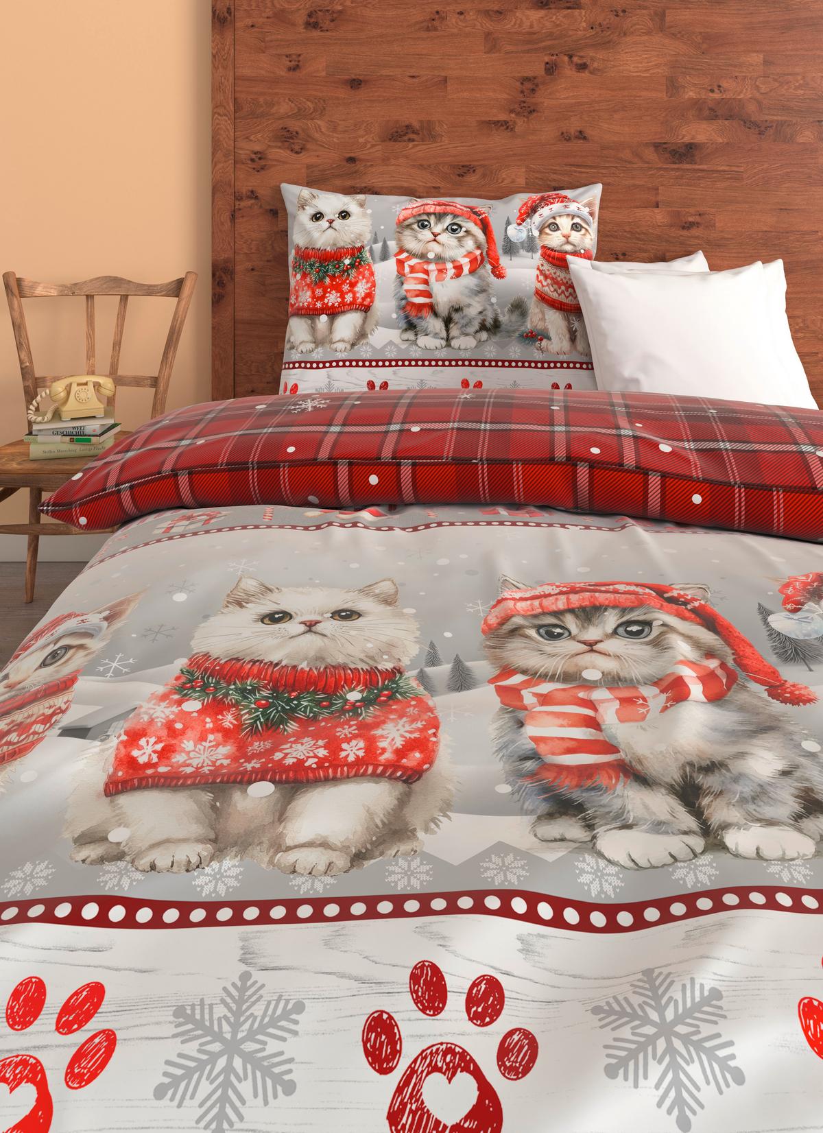 BETTWÄSCHE SAMTPFÖTCHEN - Rot, ROMANTIK / LANDHAUS, Textil - James Wood