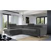 Ecksofa Laurence Anthrazit S:205x278cm - Anthrazit/Silberfarben, Design, Textil (205/278cm) - MID.YOU