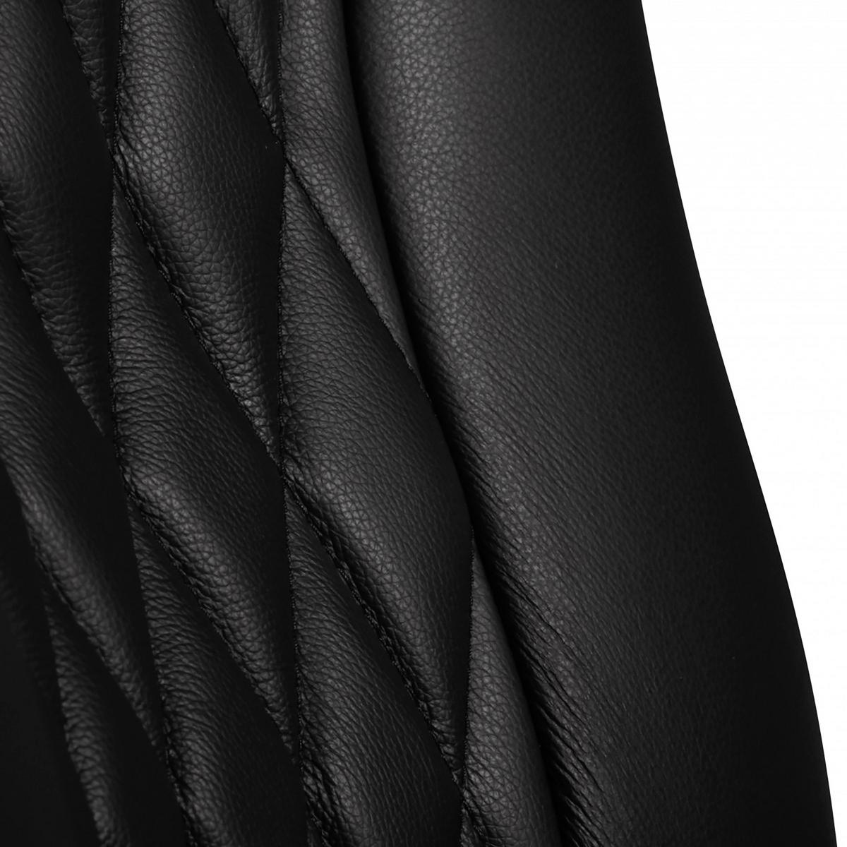 Chefsessel Monterey Echtleder Mit Armlehnen + Wippfunktion - Schwarz/Alufarben, MODERN, Leder/Kunststoff (67/136/67cm) - MID.YOU