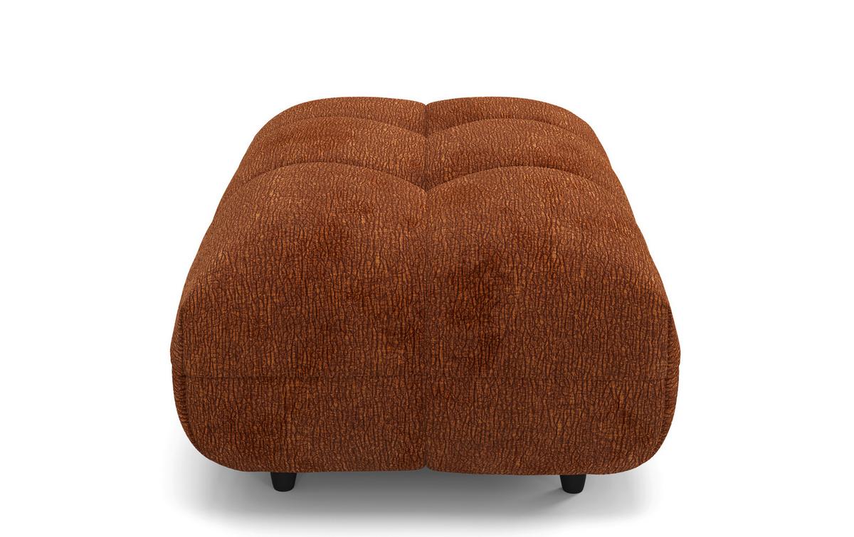 Taburet PANDA, terracottová žinylka - černá/terracotta, Trend, textil/plast (105/45/75cm)