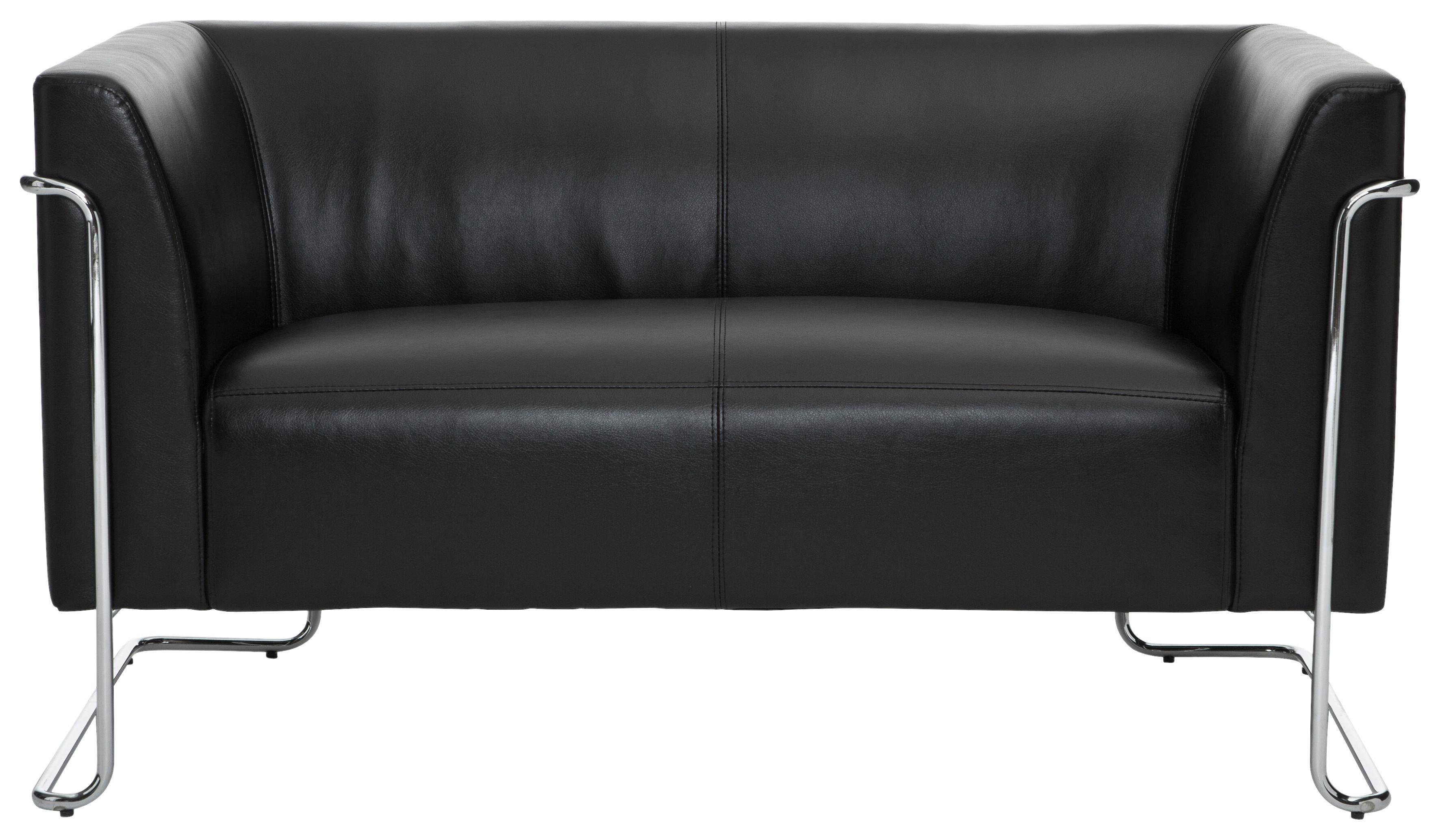 2-sitzer-sofa Curacao Mit Armlehnen, Schwarz Lederlook