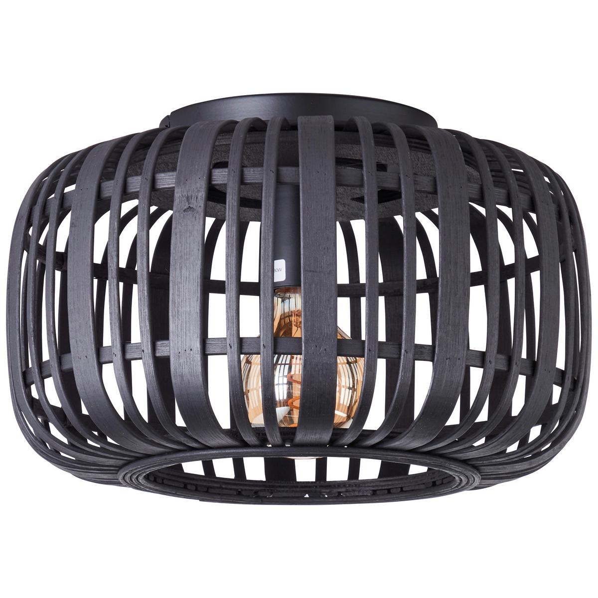 Deckenleuchte 99498/76 Woodrow - Schwarz, Natur, Holz/Metall (32/22cm) - Brilliant