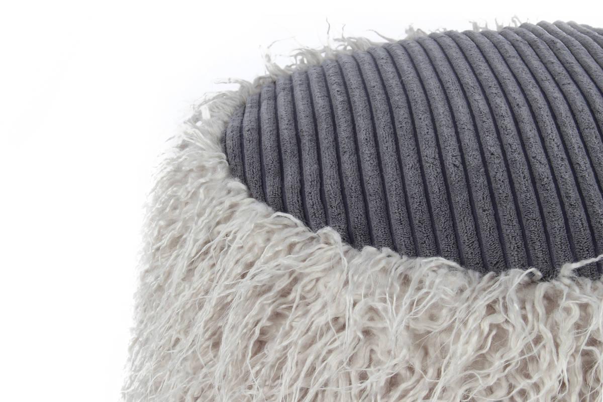 Pouf Kunststoff Hellgrau DxH: 45x38 cm - Hellgrau, Basics, Kunststoff (45/38/45cm) - Kayoom