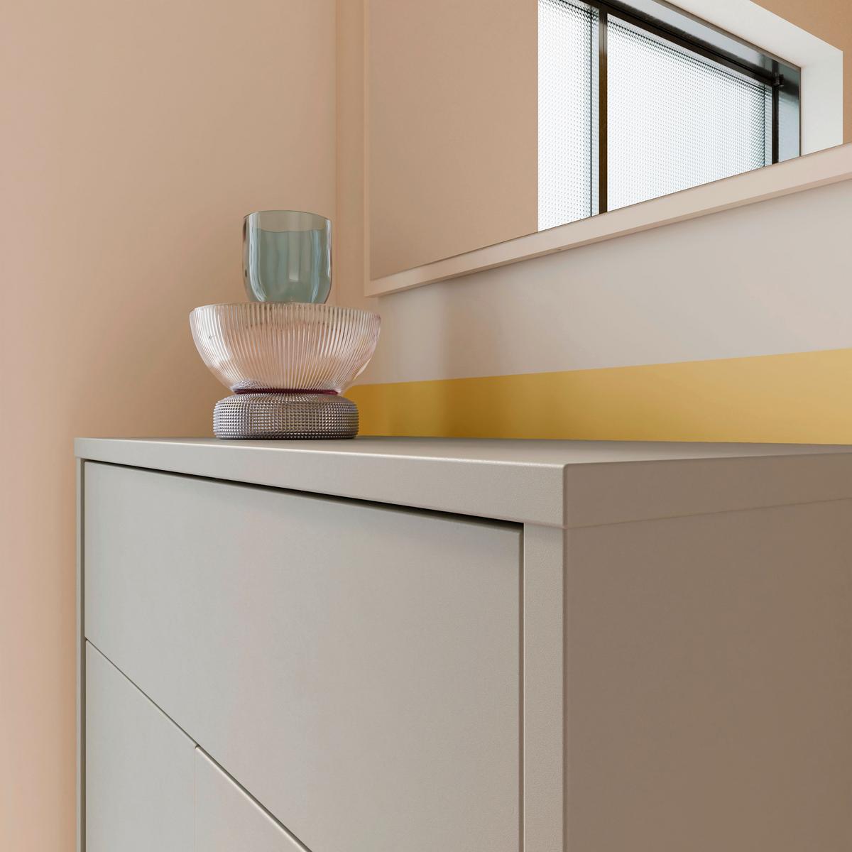 Komoda SPRINGS - béžovohnedá, Modern, kompozitné drevo (74,5/99,1/34,9cm)