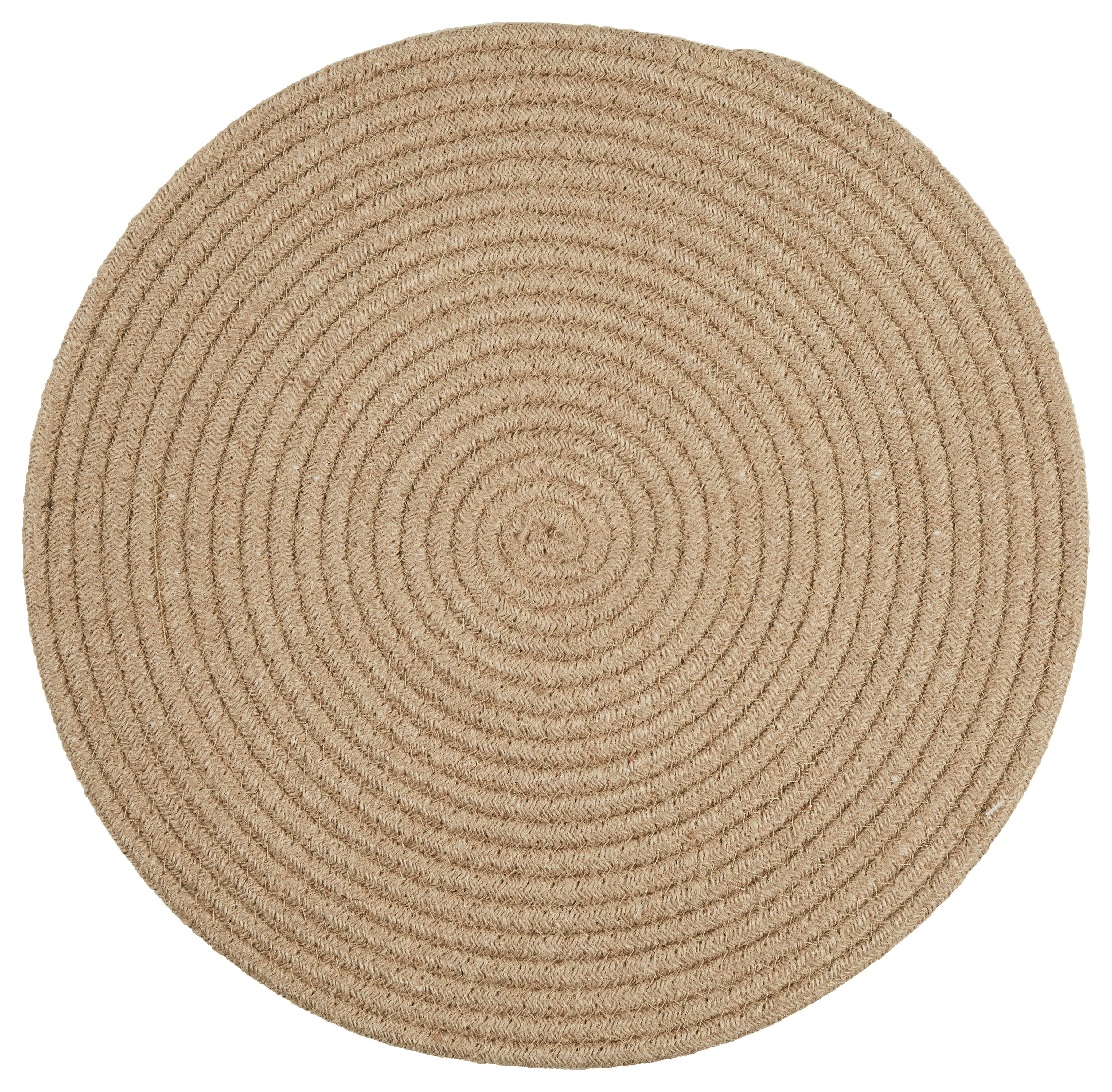 Prostírání Jute, Ø: 39cm - hnědá, přírodní materiály (39cm)