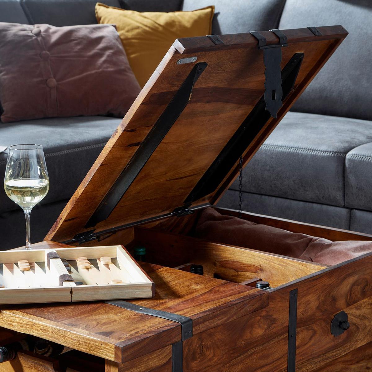 Couchtisch Sheesham Sheeshamfarben B: 60 Cm - Sheeshamfarben, Design, Holz (100/60/40cm) - MID.YOU