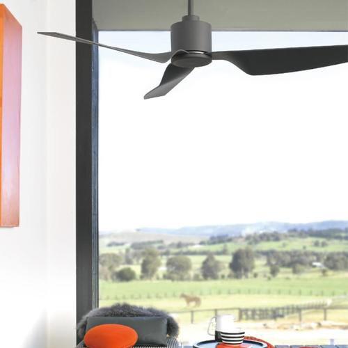 Deckenventilator Airfusion Anthrazit 3 Kunststoffflügel - Anthrazit, Basics, Kunststoff/Metall (127/33cm)