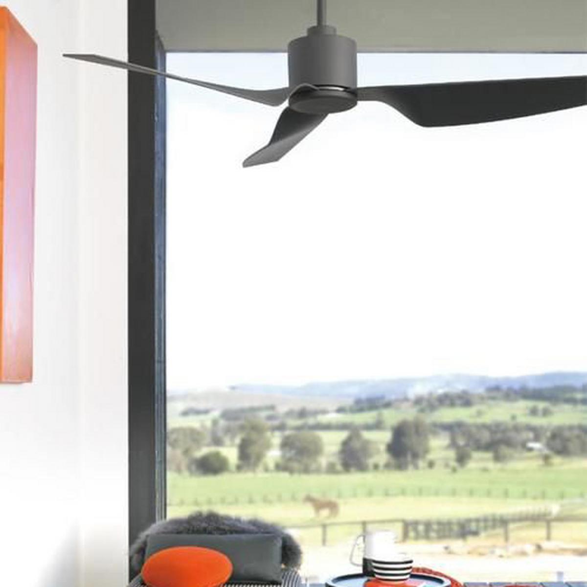 Deckenventilator Airfusion Anthrazit 3 Kunststoffflügel - Anthrazit, Basics, Kunststoff/Metall (127/33cm)