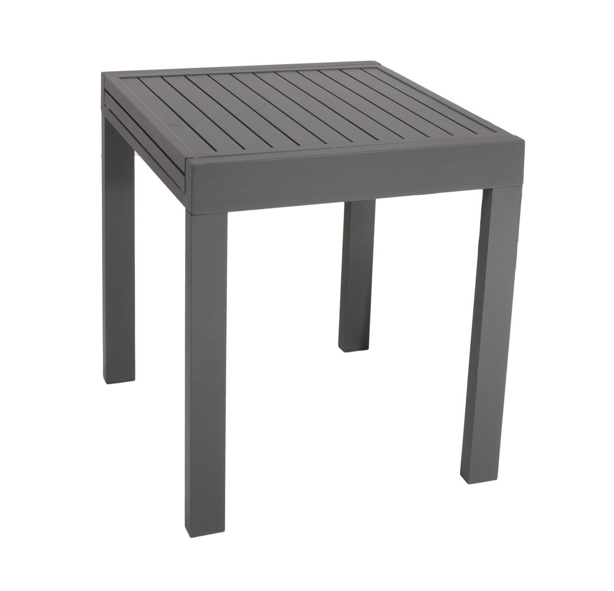 Gartenmöbel Set 3-Tlg. Elena Dunkelgrau/Schwarz - Dunkelgrau/Schwarz, Basics, Kunststoff/Metall (56,5/89/61cm) - Gardenson