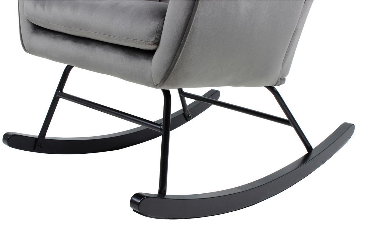 Schaukelstuhl Bryana 125 Grau, 68x97x88 cm - Grau, Design, Holz/Kunststoff (68/97/88cm) - Kayoom