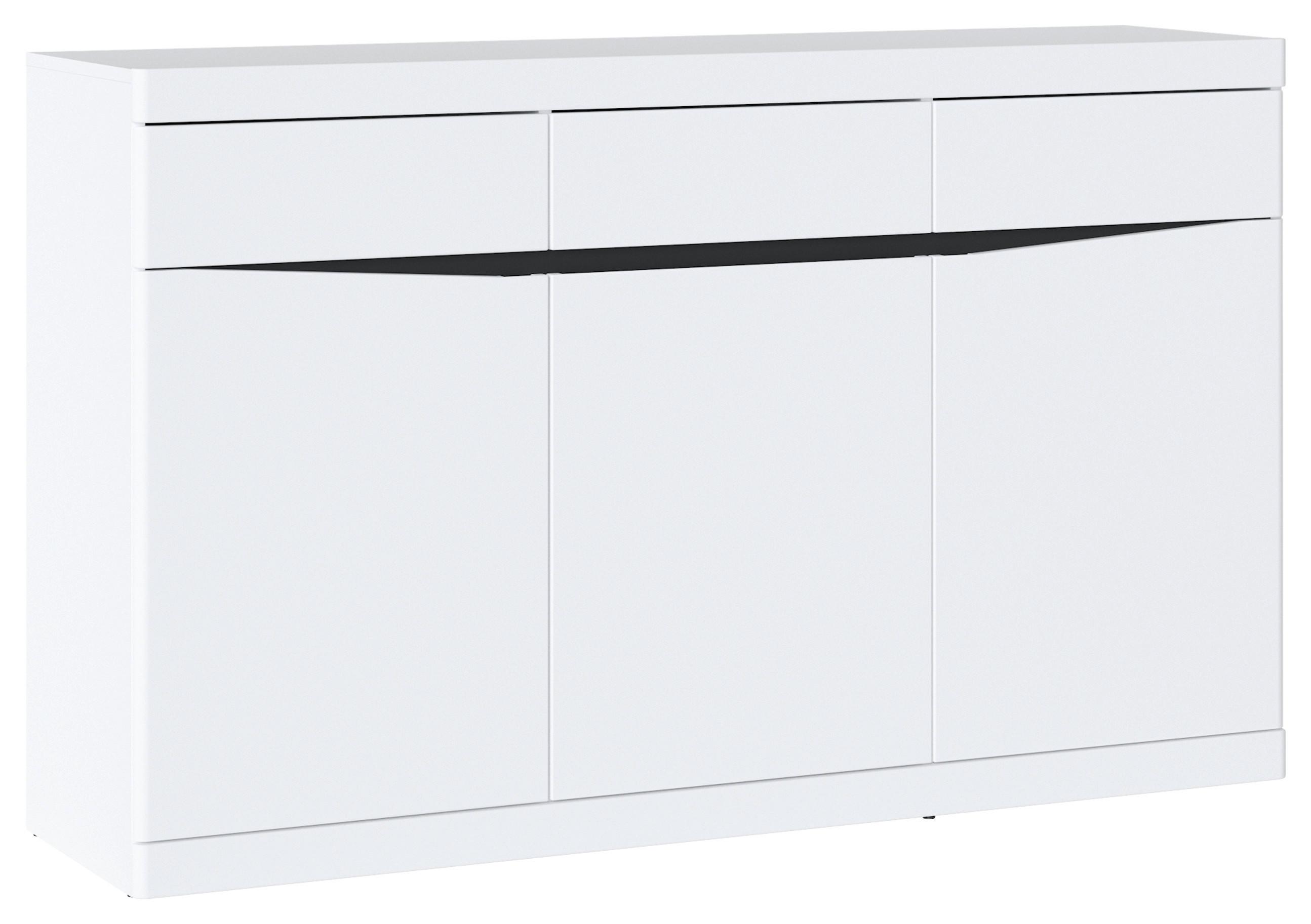 Kommode Turino Neo Weiß/Graphit B: 150cm - Graphitfarben/Weiß, Trend, Holzwerkstoff (150/92,1/39,9cm)