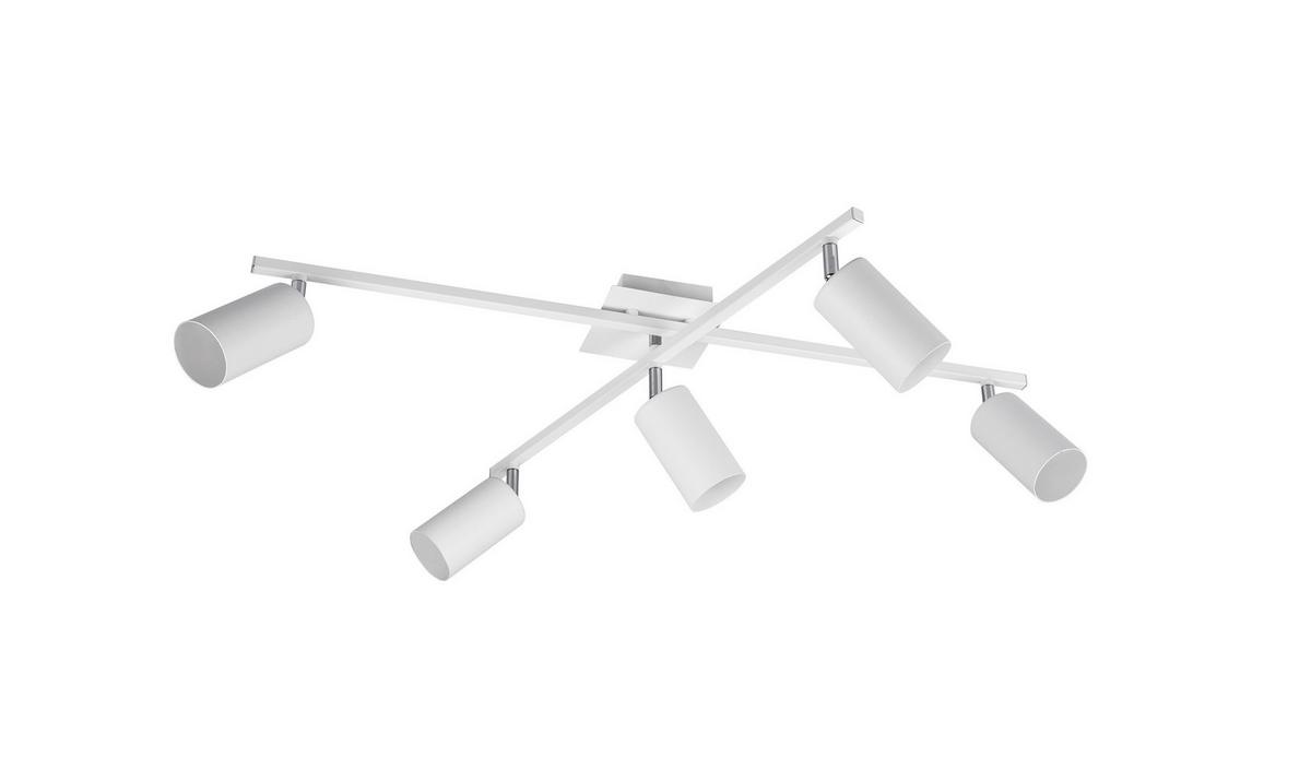 Strahler Marley 5-Flammig verstellbar L: 77,4 cm - Weiß, Basics, Metall (77,4/57,4/22,4cm) - Trio Leuchten