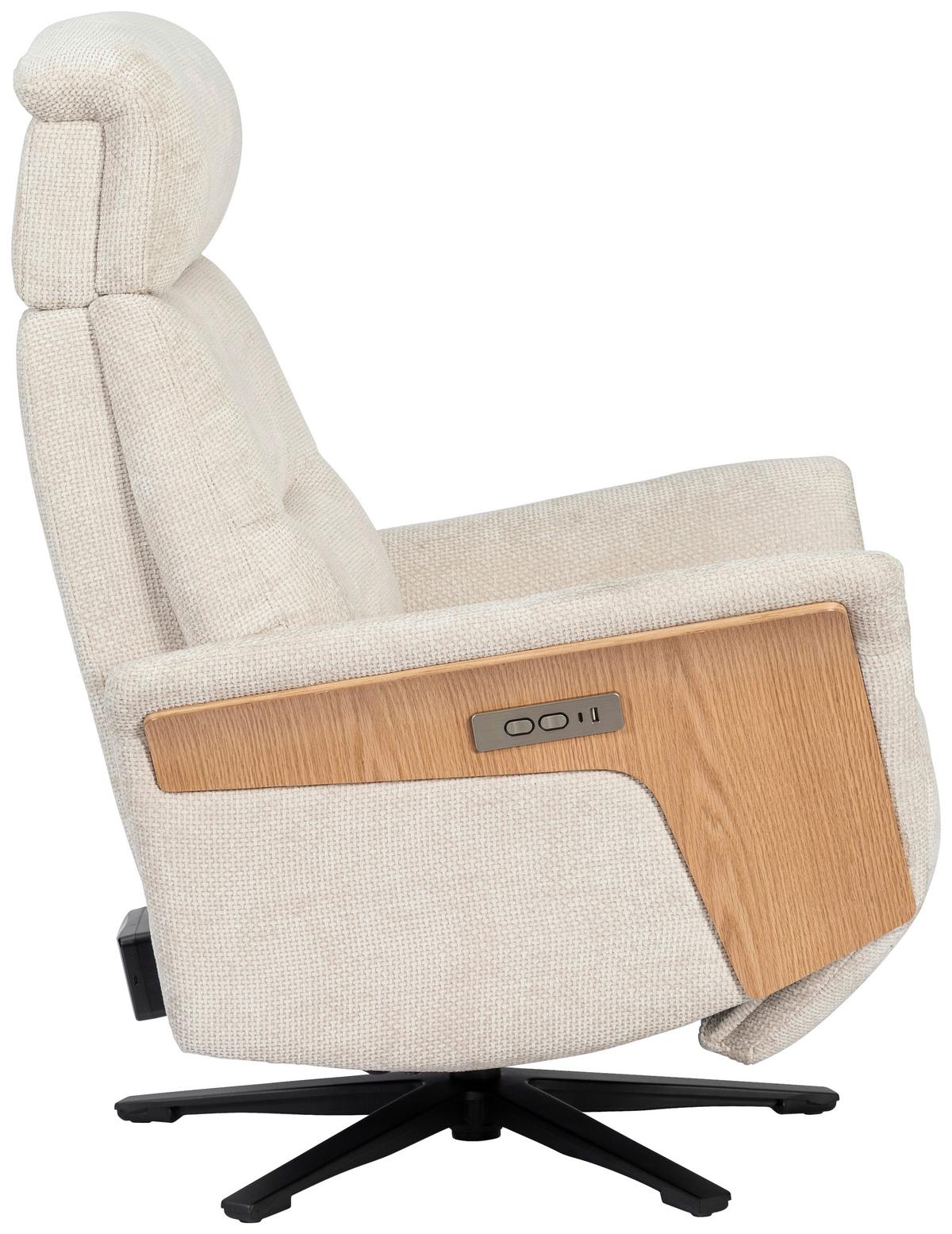 Fernsehsessel Rio - Eichefarben/Beige, MODERN, Holz/Textil (75/106/87cm)