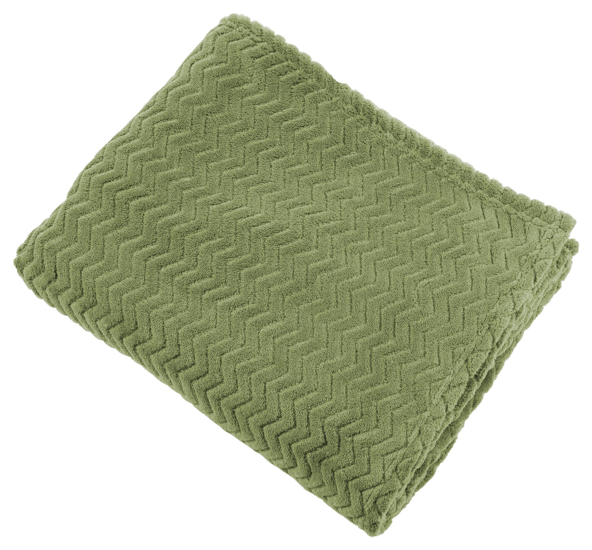 Kuscheldecke Talisha Olivengrün 130x170 Cm - Olivgrün, MODERN, Textil (130/170cm) - Luca Bessoni