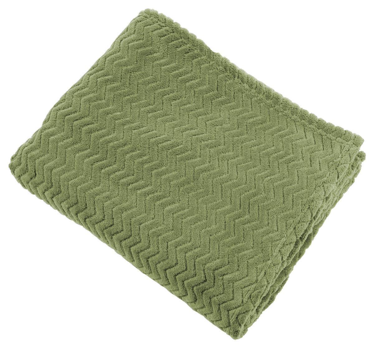 Puha Takaró Kb. 130/170cm - olívazöld, Modern, textil (130/170cm) - Luca Bessoni
