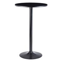 Kulatý bistro stolek, Ø 60 cm, černý - černá, Moderní, kov/kompozitní dřevo (60/100cm) - MID.YOU