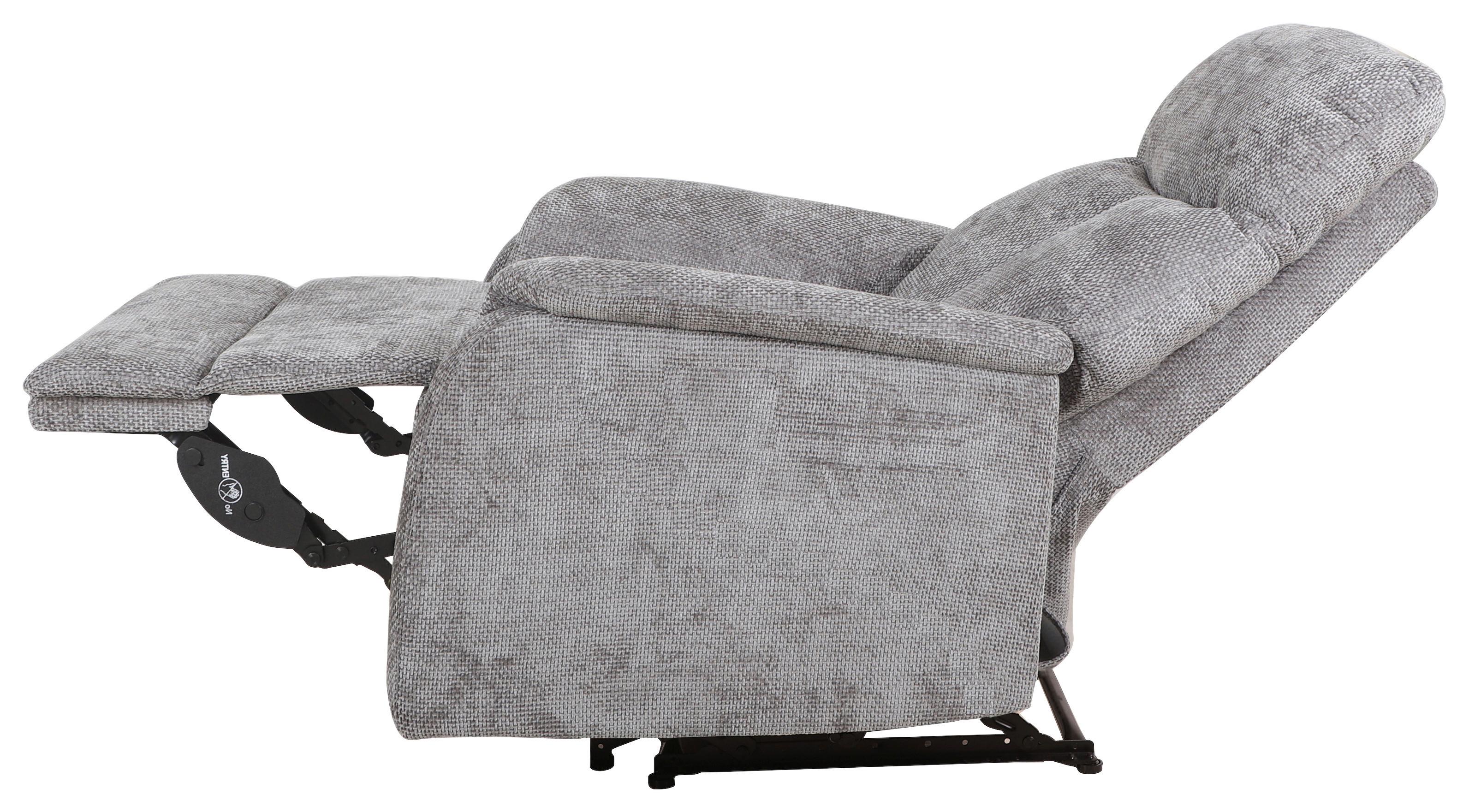 Relaxační křeslo JOHNSY, antracitová - černá/antracitová, Moderní, kov/textil (75/106/91cm) - Mömax