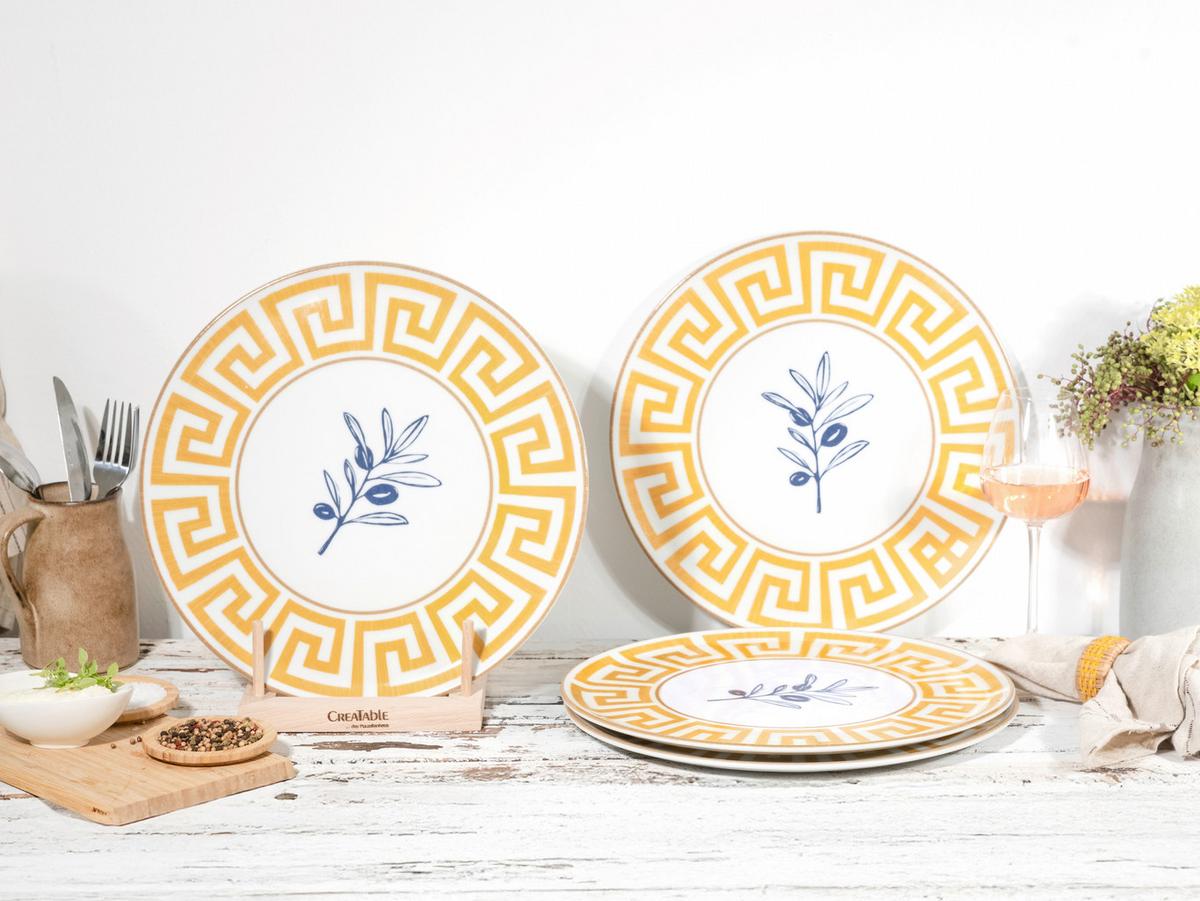 Pizzateller Athena Keramik, Weiß/Honig - Weiß/Honig, Basics, Keramik (32cm) - Creatable