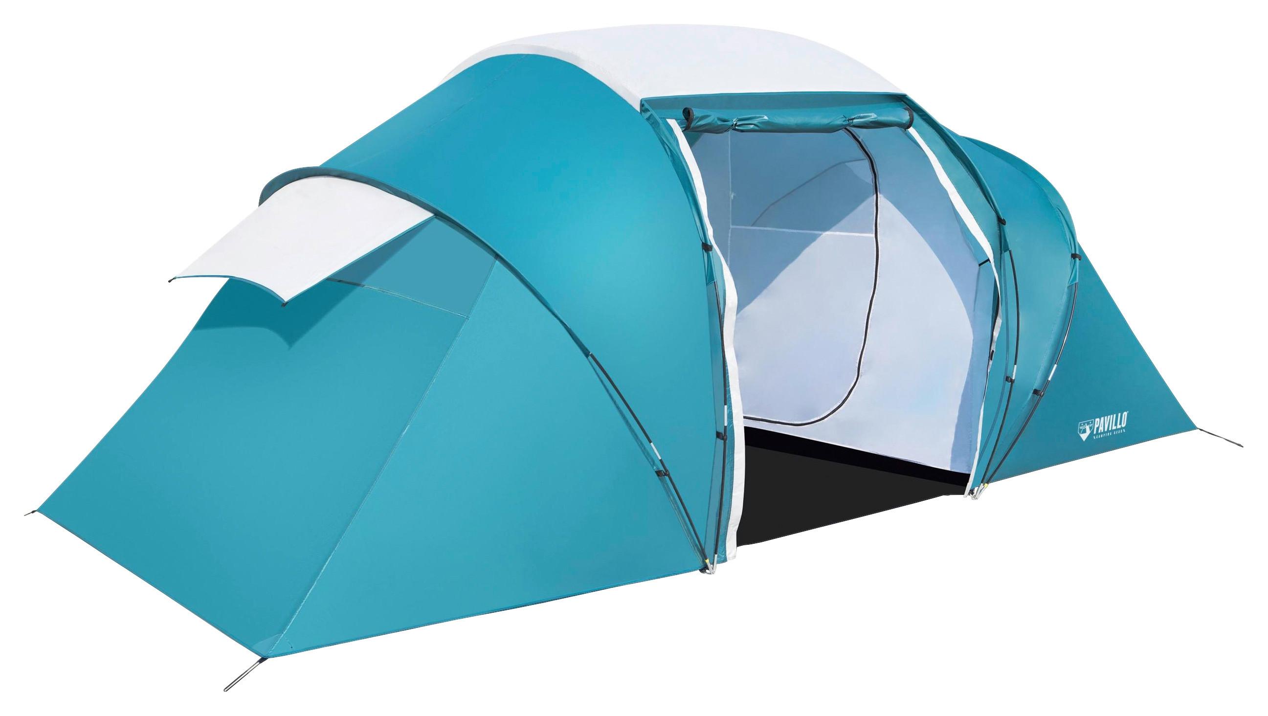 Igluzelt 4 Personen Pavillio 460x230x185 cm Blau - Blau, Basics, Glas/Kunststoff (460/230/185cm) - Bestway