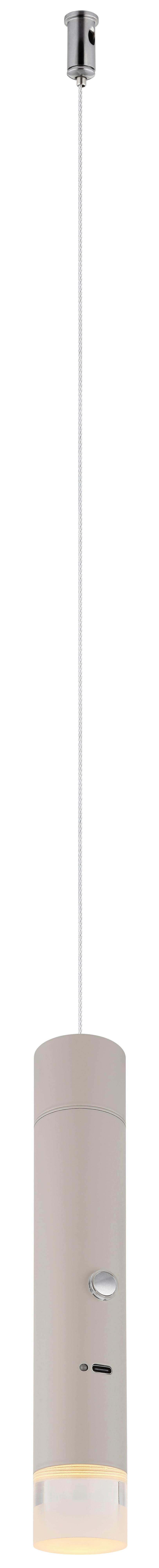 ZÁVĚSNÉ LED SVÍTIDLO PELO - čiré/pískové barvy, Design, kov/plast (38/120cm) - Globo