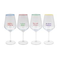 Weinglas Multicolor Romy ca. 490 ml - Multicolor, MODERN, Glas (6,4/22cm) - Luca Bessoni