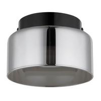 LED-Deckenleuchte 1800k, 6w, 400lm - Schwarz/Grau, Design, Glas/Metall (13/8,5cm) - Globo