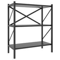 Industriálny regál Insasi, antracitový - antracitová, Modern, kompozitné drevo (66/85/34cm) - MID.YOU