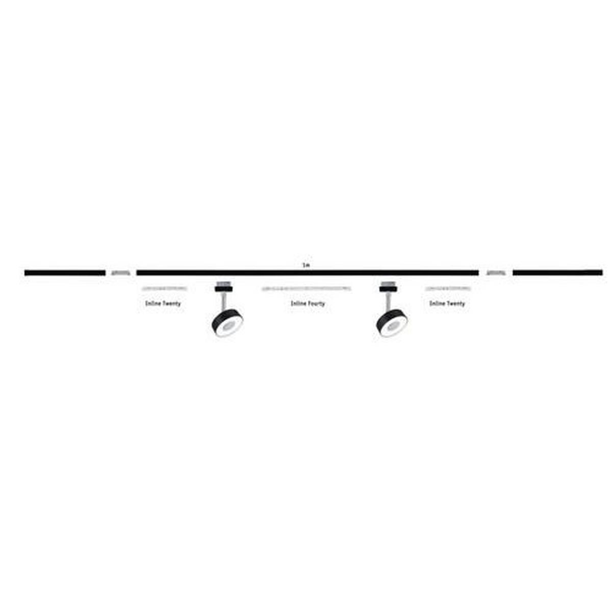 LED-Deckenleuchte Urail Spot Circle L: 9,8 cm, dimmbar - Chromfarben/Schwarz, Design, Kunststoff/Metall (9,8/14,7/5cm) - Paulmann