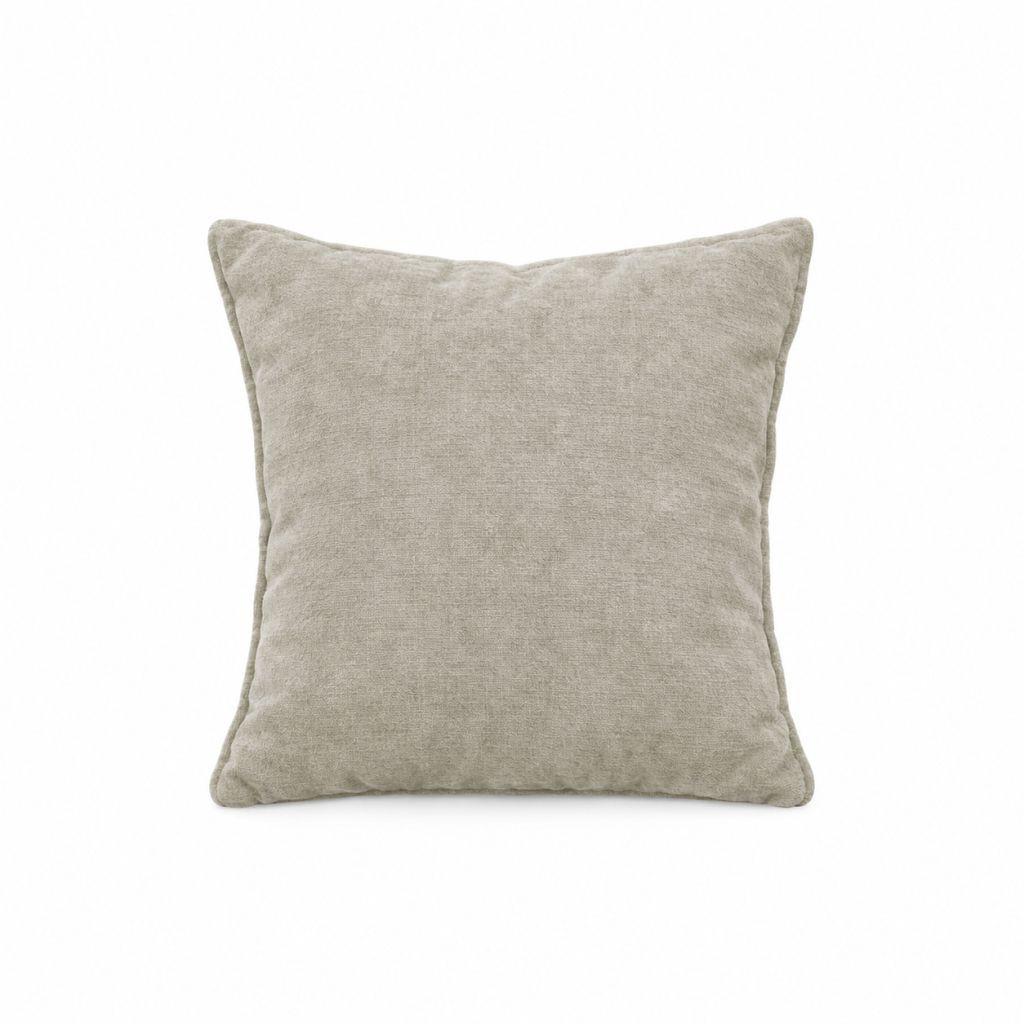 Vankúš MIMA, svetlohnedá ženilka, 40x40 cm - svetlohnedá, Modern, textil (40/40cm)