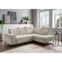 Ecksofa Sano, Beige S: 261x200 cm - Beige/Schwarz, MODERN, Textil (261/200cm) - Livetastic