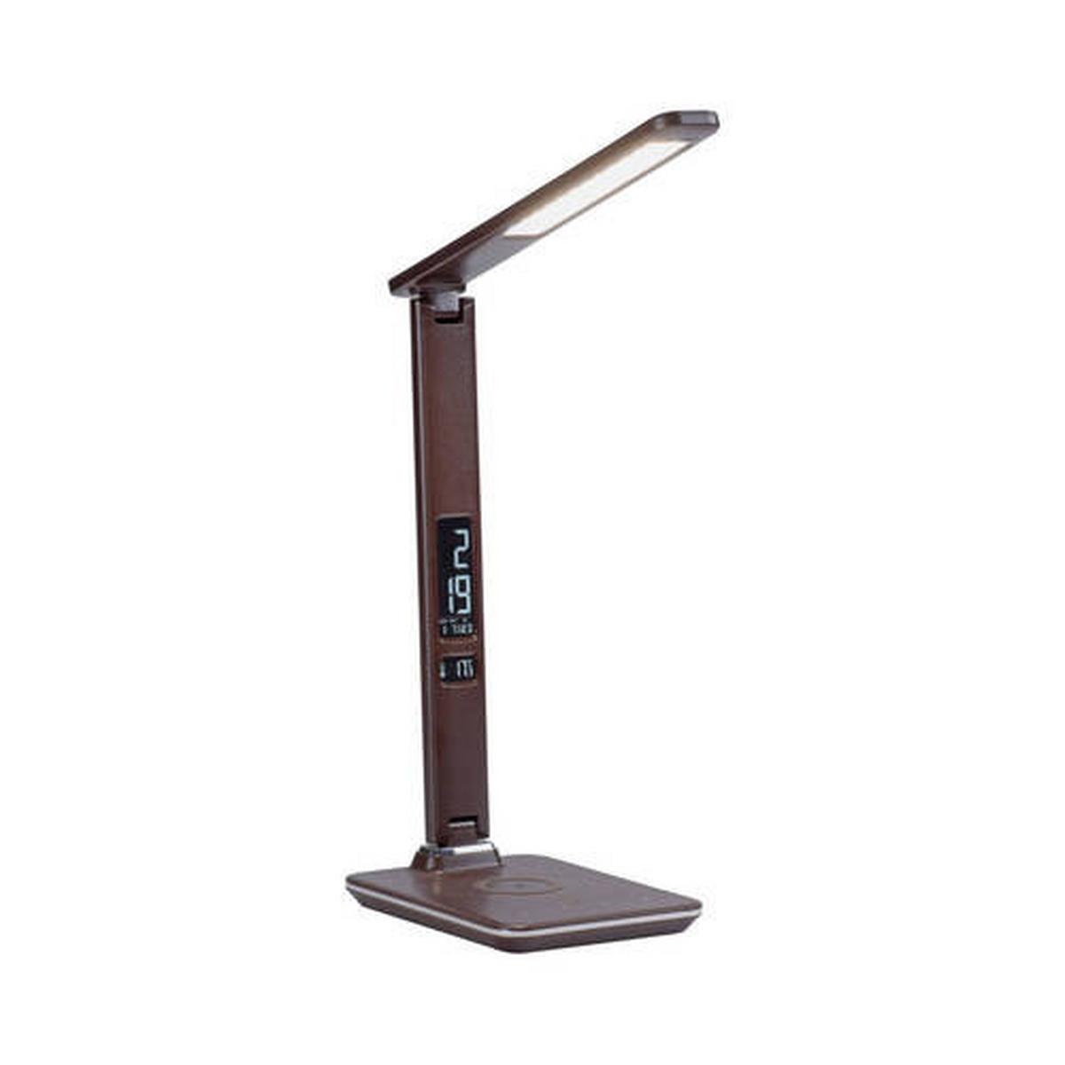 Led-tischlampe Adriano Dimmbar Braun Handyladefunktion - Braun, Basics, Kunststoff/Metall (31/14/60cm) - Paul Neuhaus