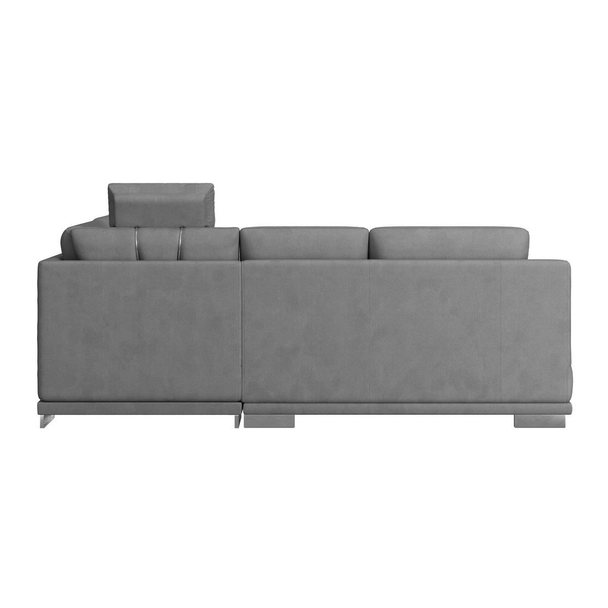 Súprava SEASIDE, pravá, tmavosivá farba - chrómová/tmavosivá, Konventionell, kov/textil (264/217cm) - Luca Bessoni